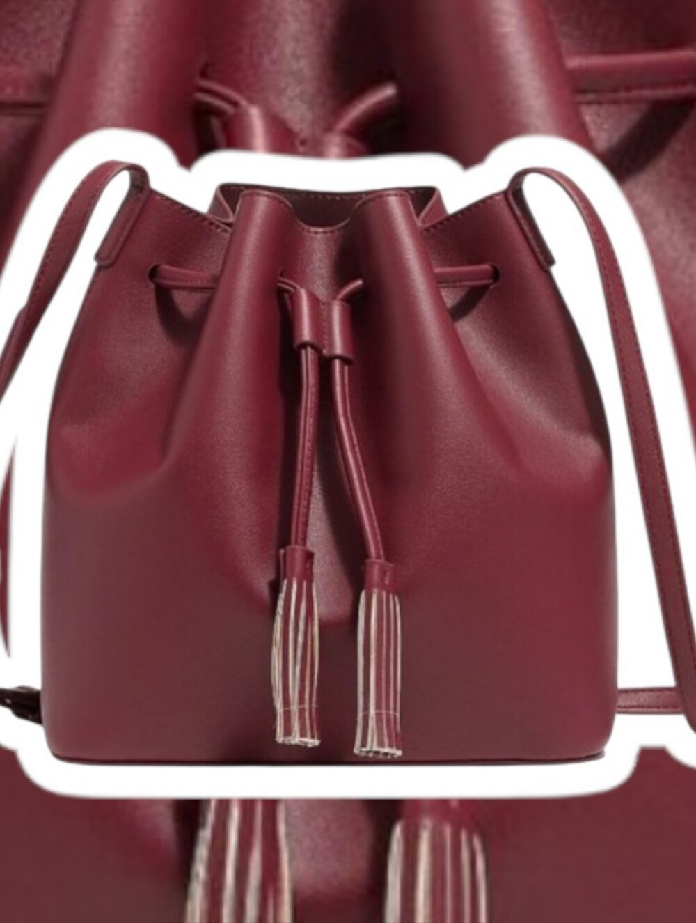 (NWT) J. Crew® Drawstring Crossbody Bag - Red Currant
